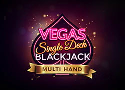 Multihand Vegas Single Deck Blackjack Slot Online